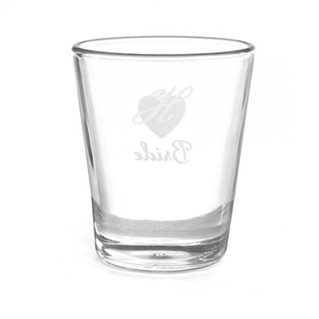 HORTENSE HEWITT Hortense B Hewitt 38825P Personalized Heart Wedding Party Shot Glass - Bride 38825P